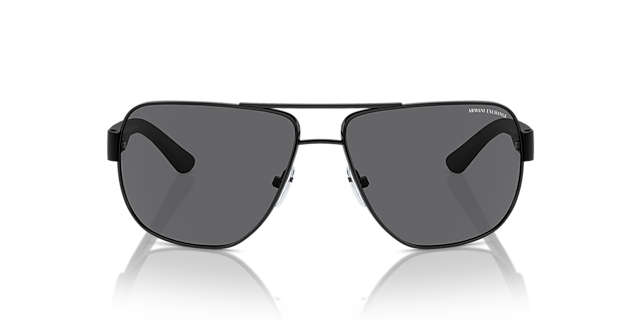 AX2012S Matt Schwarz MetallSunglass Frames von B24, Vorderansicht