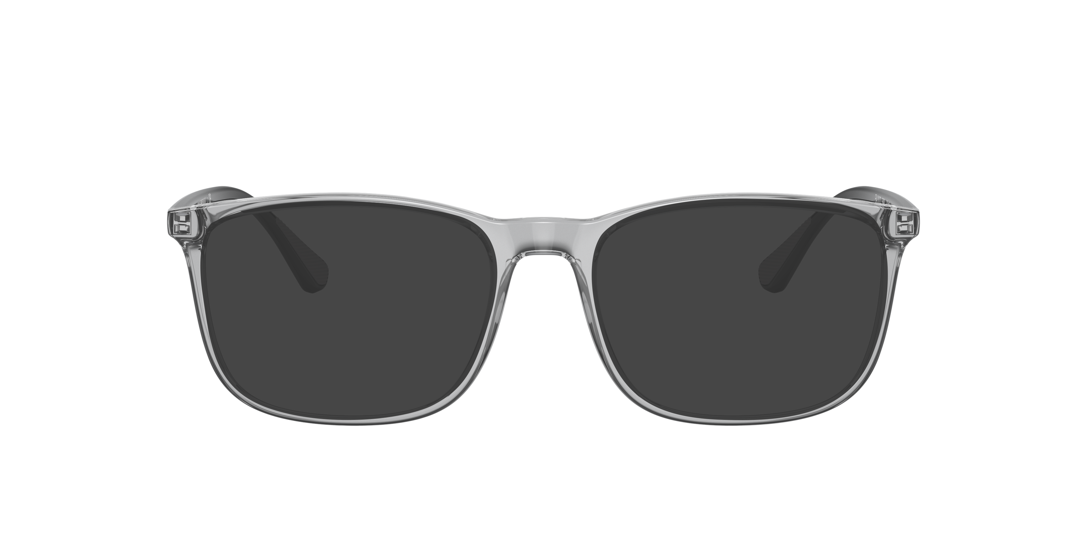 EA3177 Glänzendes transparentes Grau KunststoffEyeglass Frames von B24, mit getönten Gläsern