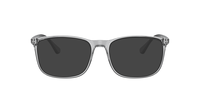 EA3177 Glanzend Transparant Grijs KunststofEyeglass Frames van B24, met getinte lenzen