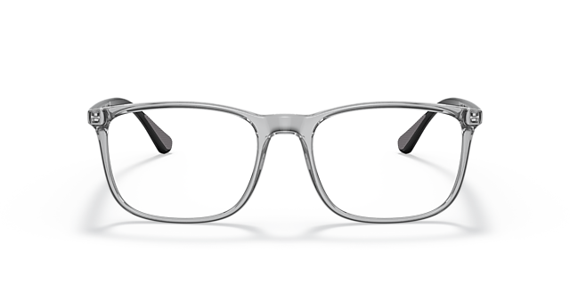 EA3177 Glanzend Transparant Grijs KunststofEyeglass Frames van B24, Vooraanzicht