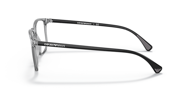 EA3177 Glanzend Transparant Grijs KunststofEyeglass Frames van B24, Zijaanzicht