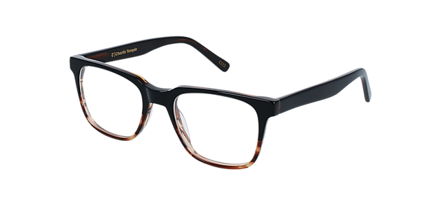 Balthazar Black Fades Cinnamon AcetaatEyeglass Frames van B24, Hoekweergave
