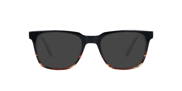 Balthazar Black Fades Cinnamon AcetaatEyeglass Frames van B24, met getinte lenzen