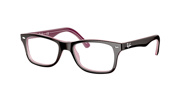 RB5228 Bruin AcetaatEyeglass Frames van B24, Hoekweergave