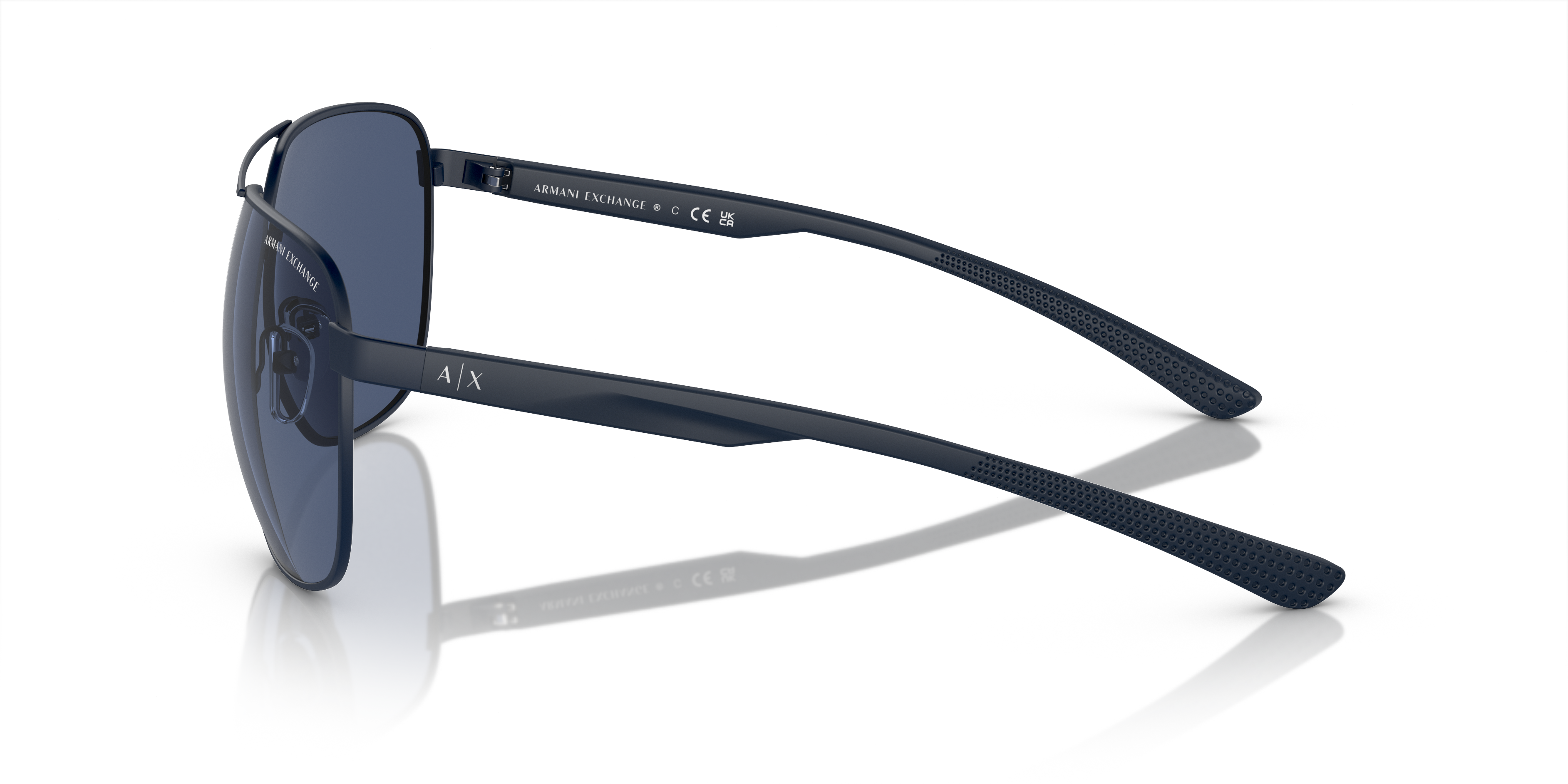 AX2047S Matblauw MetaalSunglass Frames van B24, Zijaanzicht