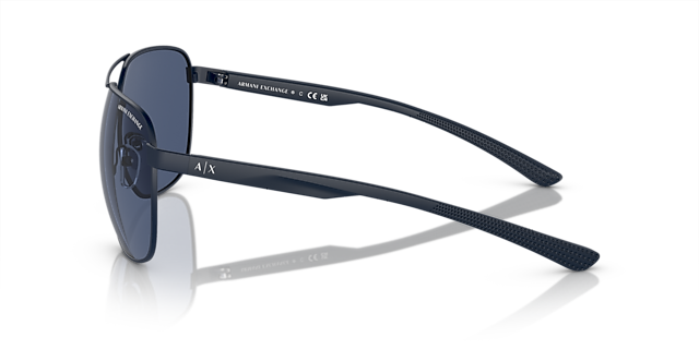 AX2047S Matblauw MetaalSunglass Frames van B24, Zijaanzicht