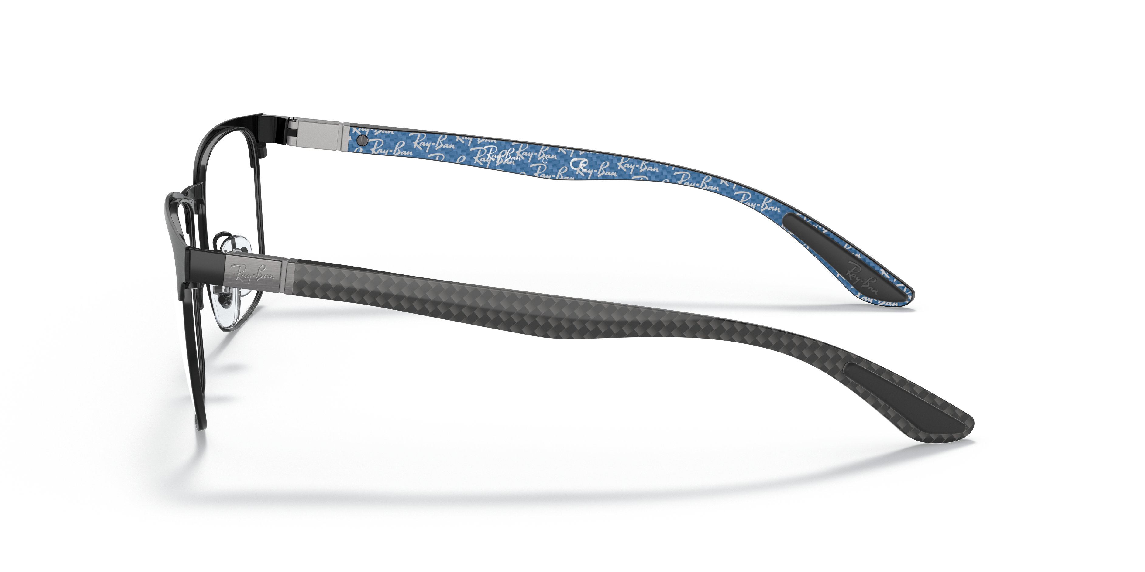 RB8421 Zwart MetaalEyeglass Frames van B24, Zijaanzicht