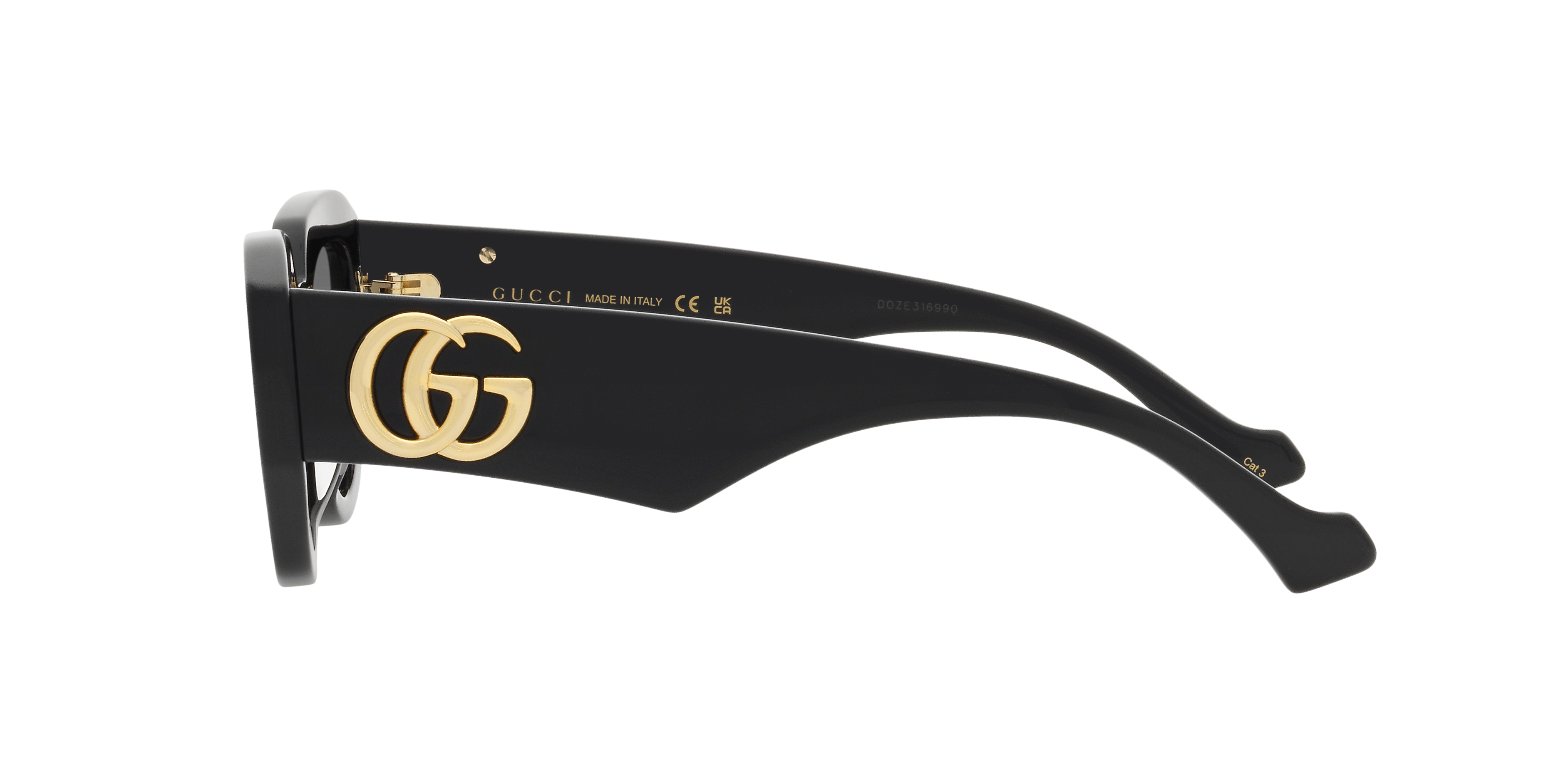 GG1421S Schwarz AcetatSunglass Frames von B24, Seitenansicht