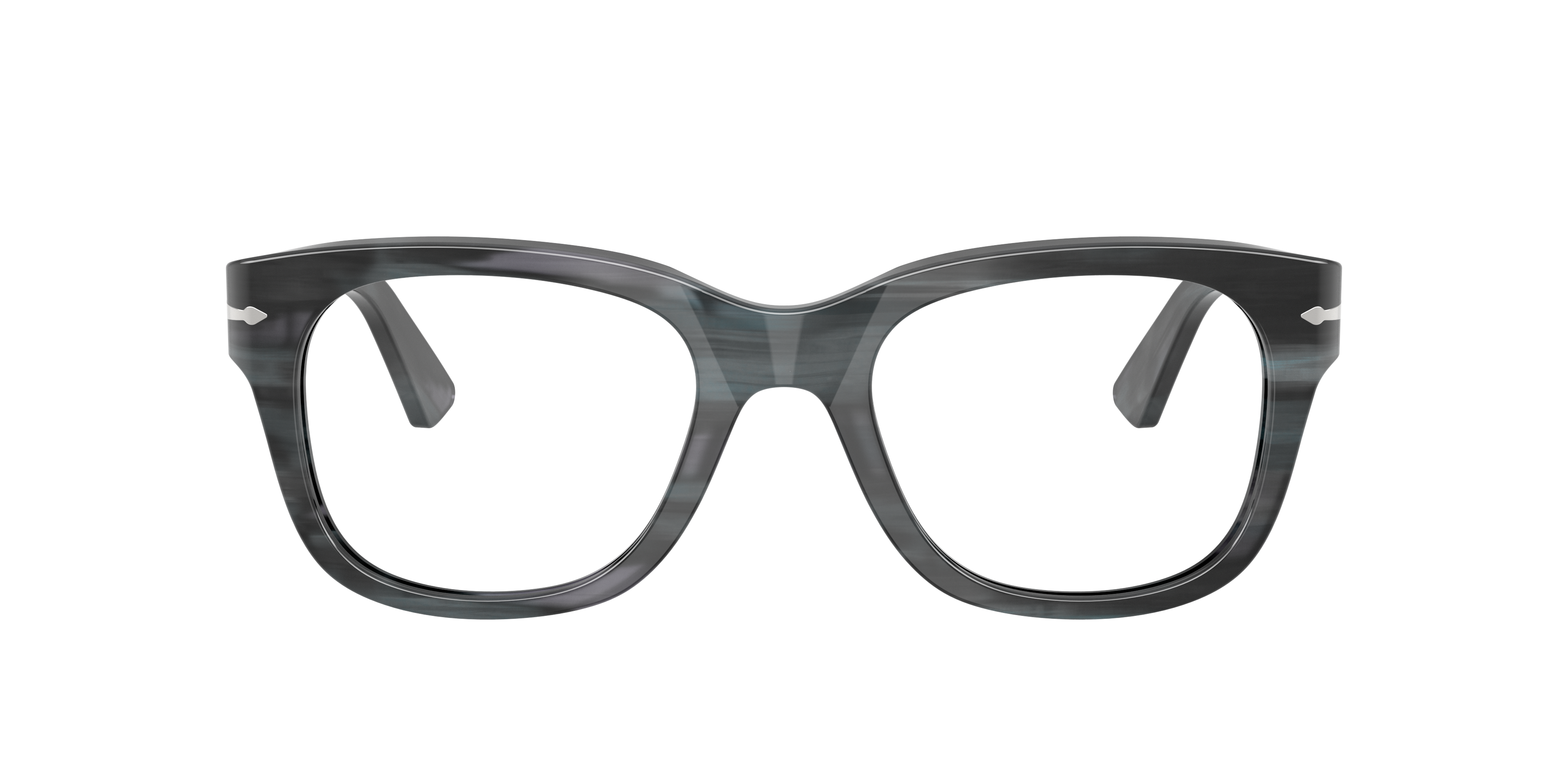 Persol 8056262360323 Grau Gestreift/striped Grey/havana, Size: Large