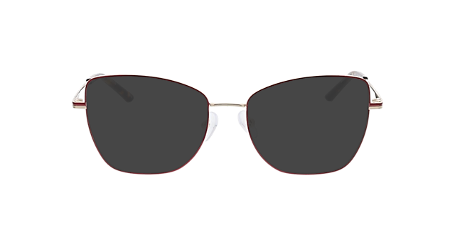 KATE Donkerrood  &  goud  &  donker Havana MetaalEyeglass Frames van B24, met getinte lenzen