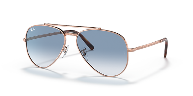 RB3625 Roségoud MetaalSunglass Frames van B24, Hoekweergave