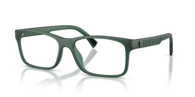 PH2301U Matte Transparent Green KunststofEyeglass Frames van B24, Hoekweergave