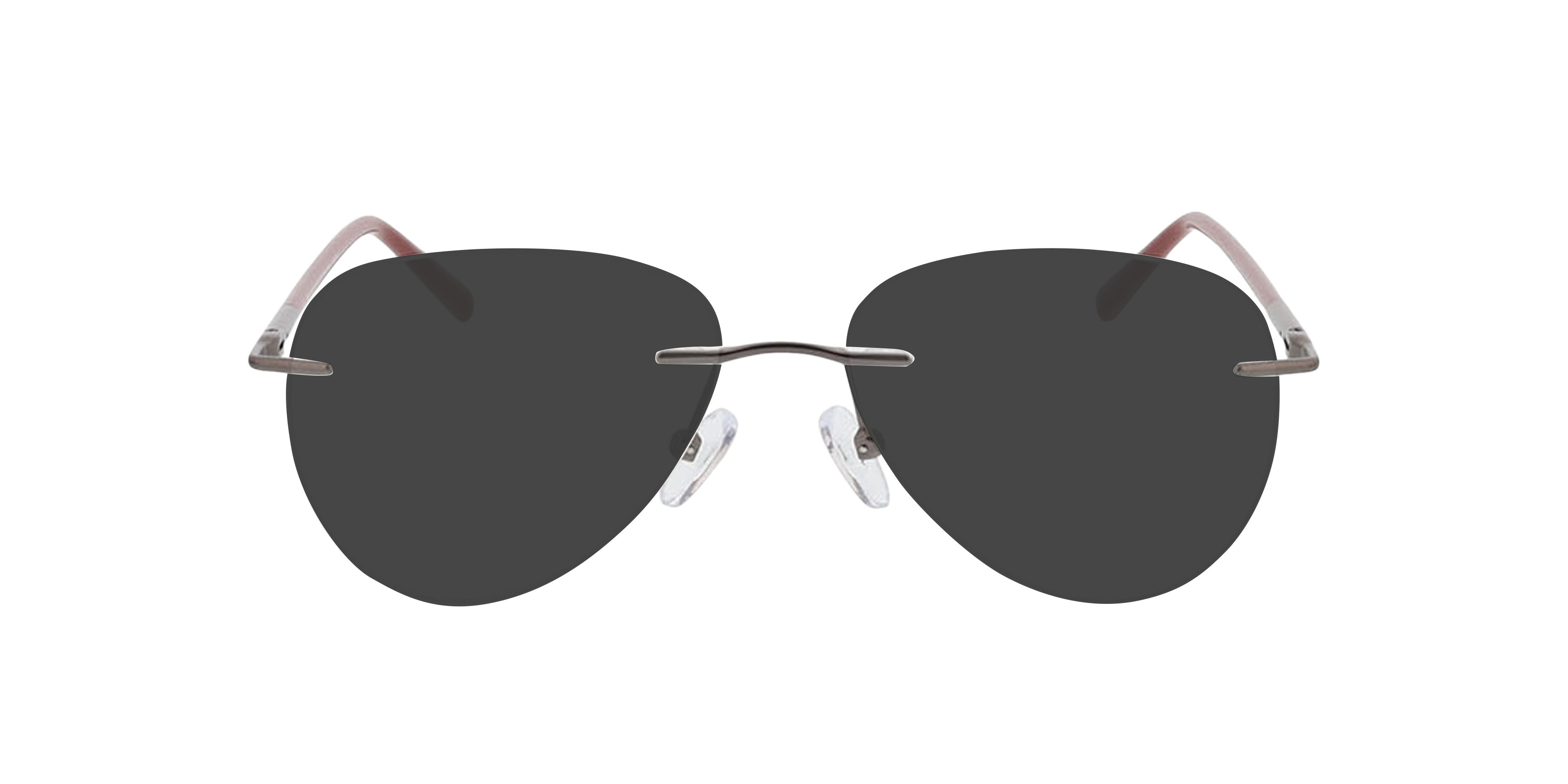 Casper Gunmetal  &  rood MetaalEyeglass Frames van B24, met getinte lenzen