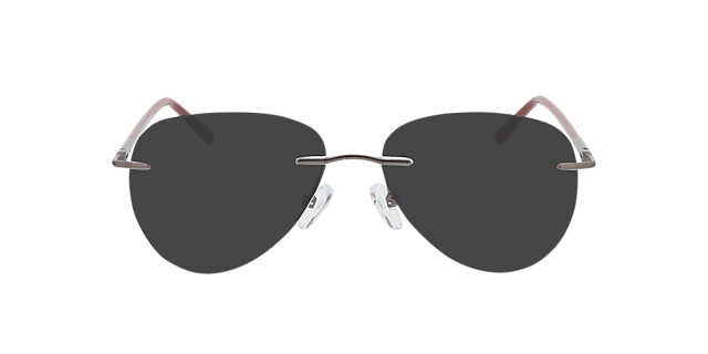 Casper Gunmetal  &  Red MetallEyeglass Frames von B24, mit getönten Gläsern