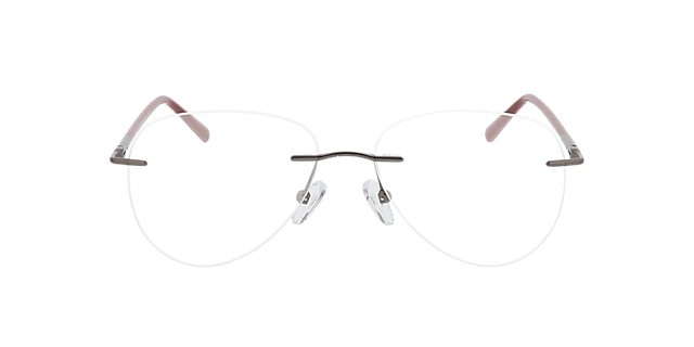 Casper Gunmetal  &  Red MetallEyeglass Frames von B24, Vorderansicht
