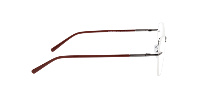 Casper Gunmetal  &  Red MetallEyeglass Frames von B24, Seitenansicht
