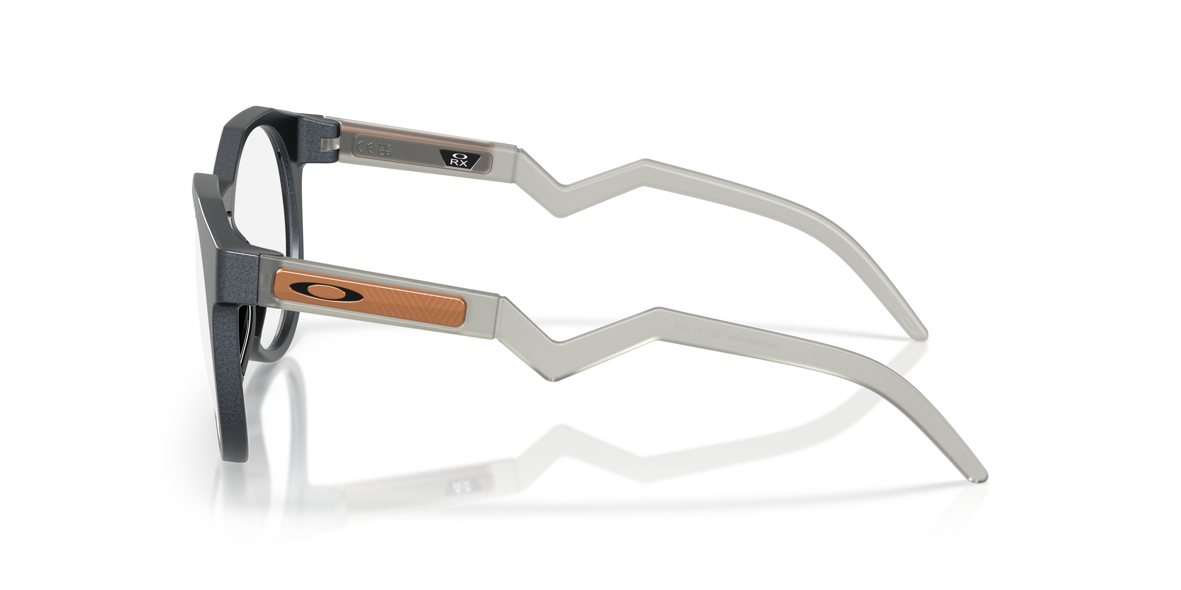 HSTN (Low Bridge Fit) Forge Collection Matte Blue Steel KunststoffEyeglass Frames von B24, Seitenansicht