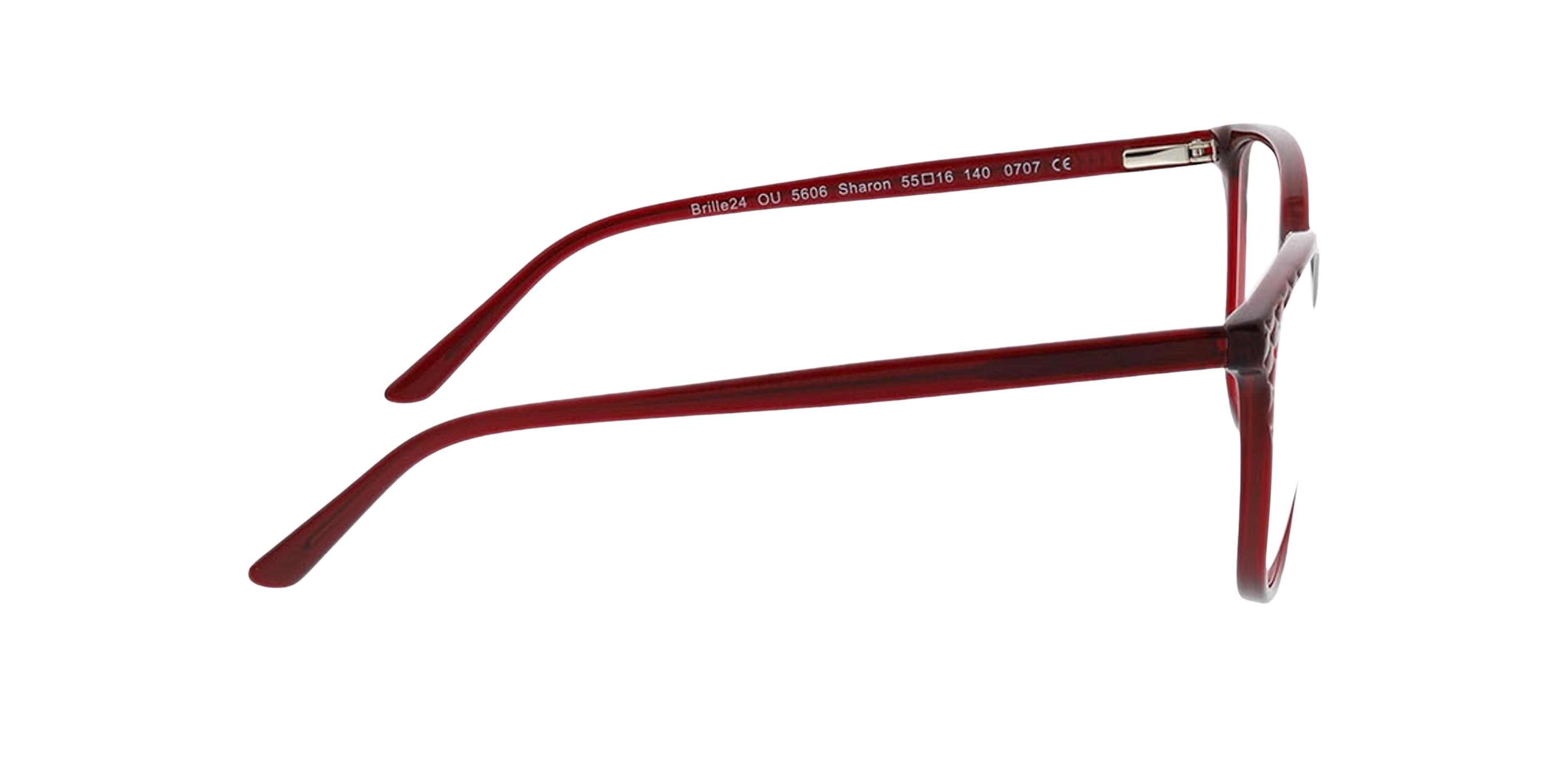 Sharon Kristallrot AcetatEyeglass Frames von B24, Seitenansicht