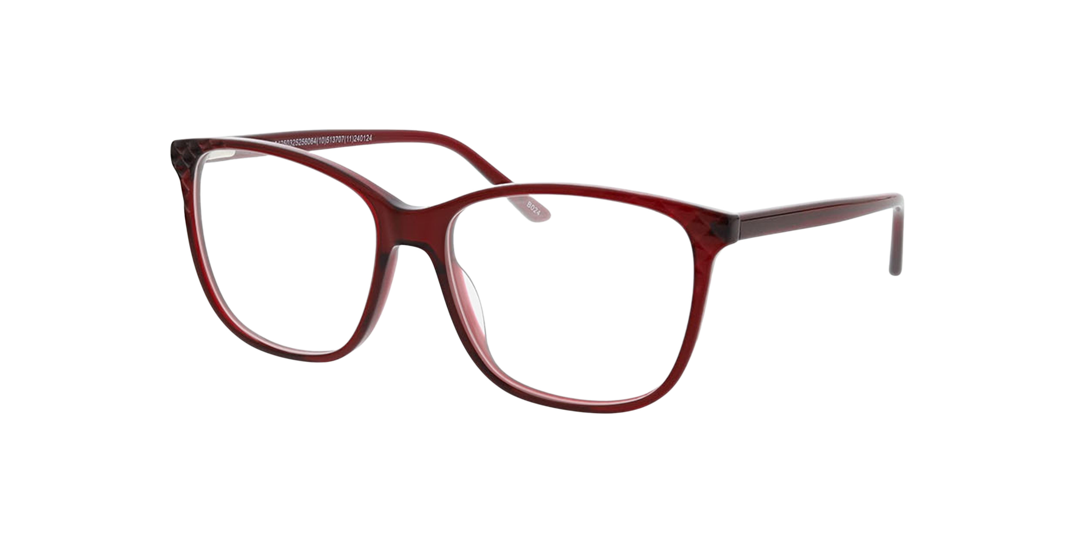 Sharon Kristallrot AcetatEyeglass Frames von B24, Dreiviertelansicht