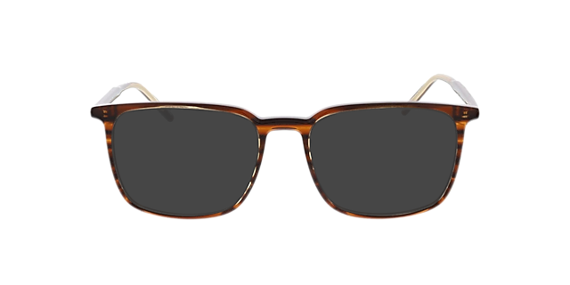 Oakland Tweelaags bruin & kristal AcetaatEyeglass Frames van B24, met getinte lenzen