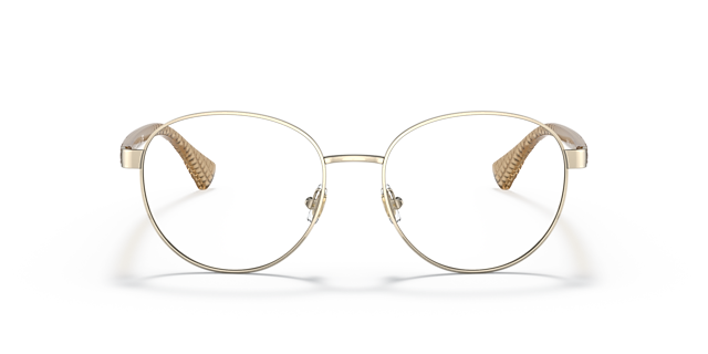 RA6050 Glanzend Lichtgoud MetaalEyeglass Frames van B24, Vooraanzicht