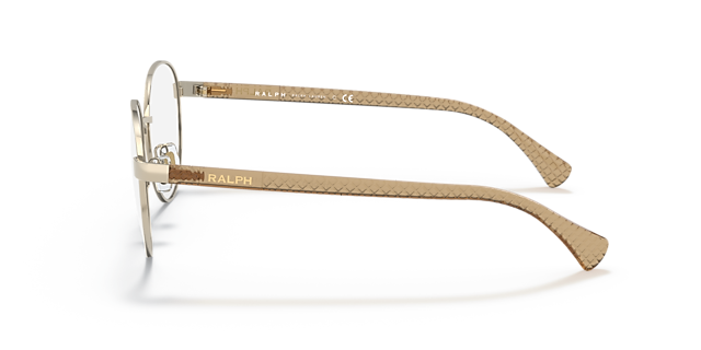 RA6050 Glanzend Lichtgoud MetaalEyeglass Frames van B24, Zijaanzicht