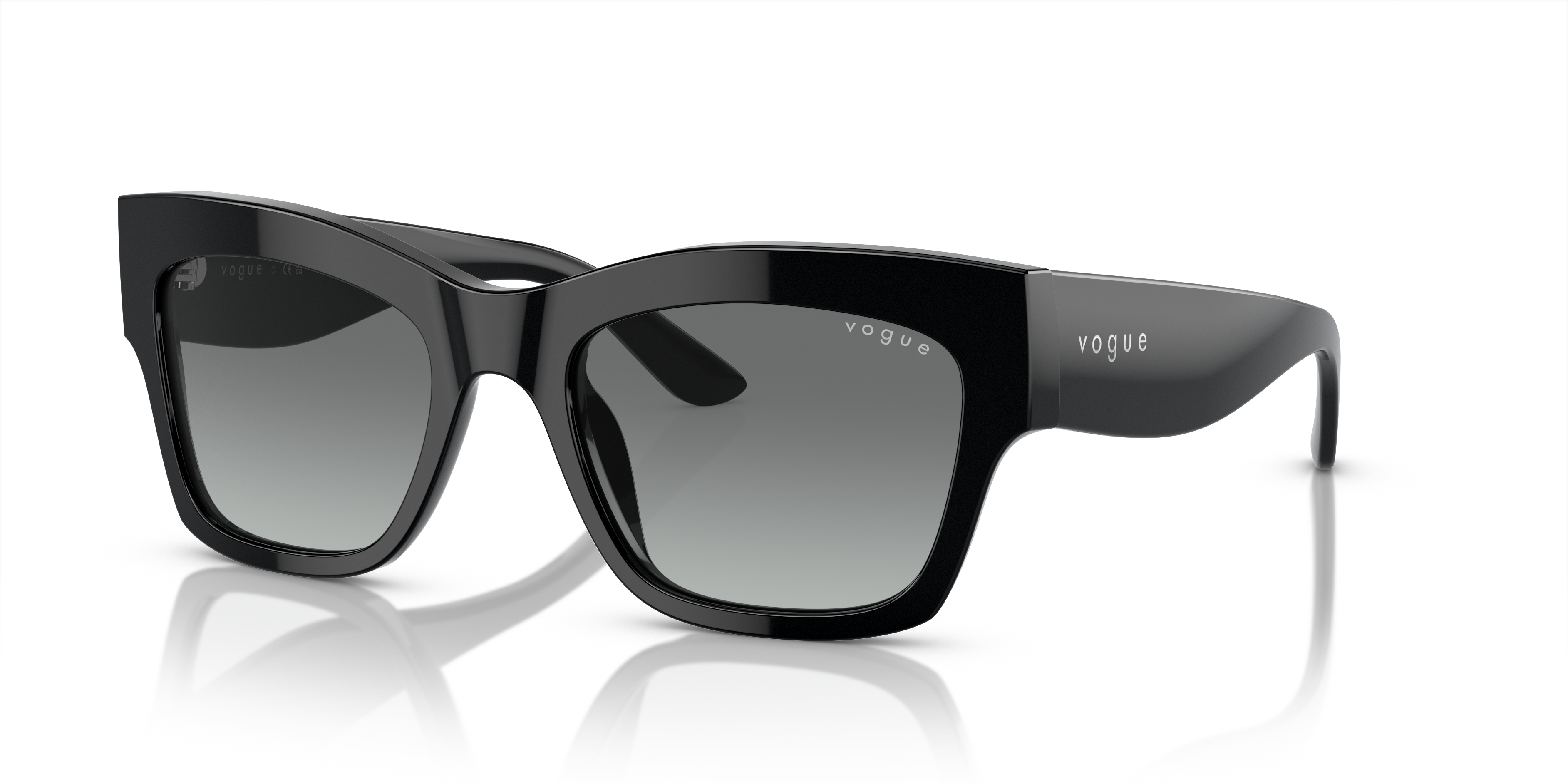 VO5524S Schwarz AcetatSunglass Frames von B24, Dreiviertelansicht