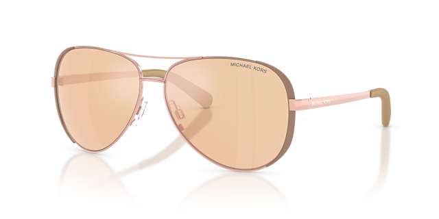 MK5004 Roségoud & taupe MetaalSunglass Frames van B24, Hoekweergave