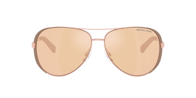 MK5004 Roségoud & taupe MetaalSunglass Frames van B24, met getinte lenzen