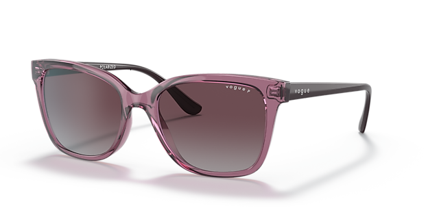 VO5426S Transparant paars KunststofSunglass Frames van B24, Hoekweergave
