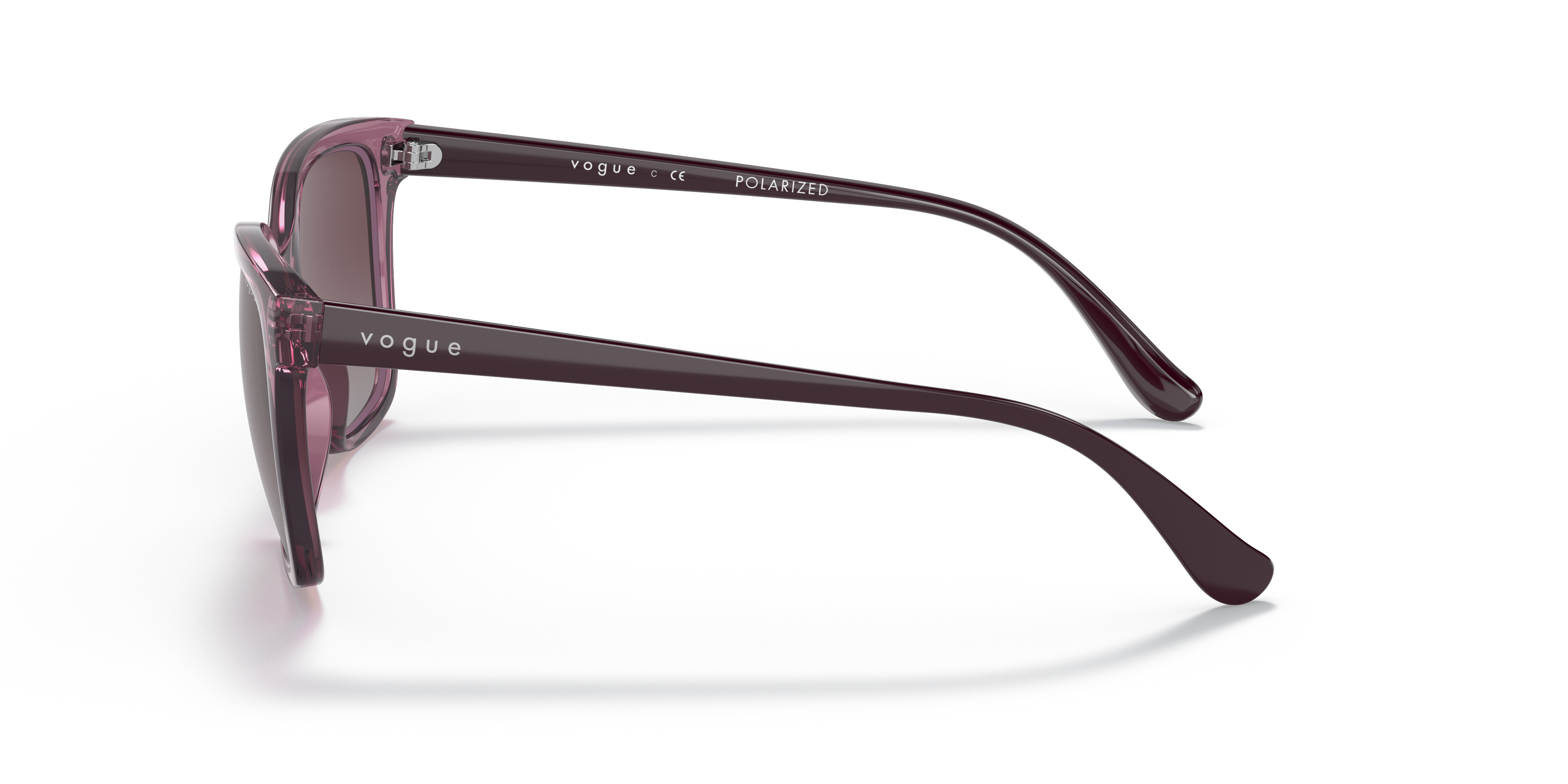 VO5426S Violett transparent KunststoffSunglass Frames von B24, Seitenansicht