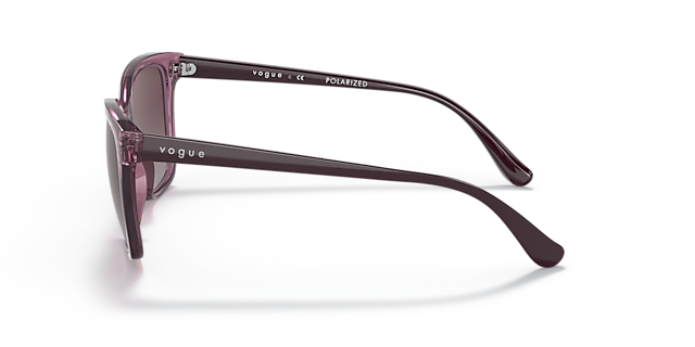 VO5426S Transparant paars KunststofSunglass Frames van B24, Zijaanzicht