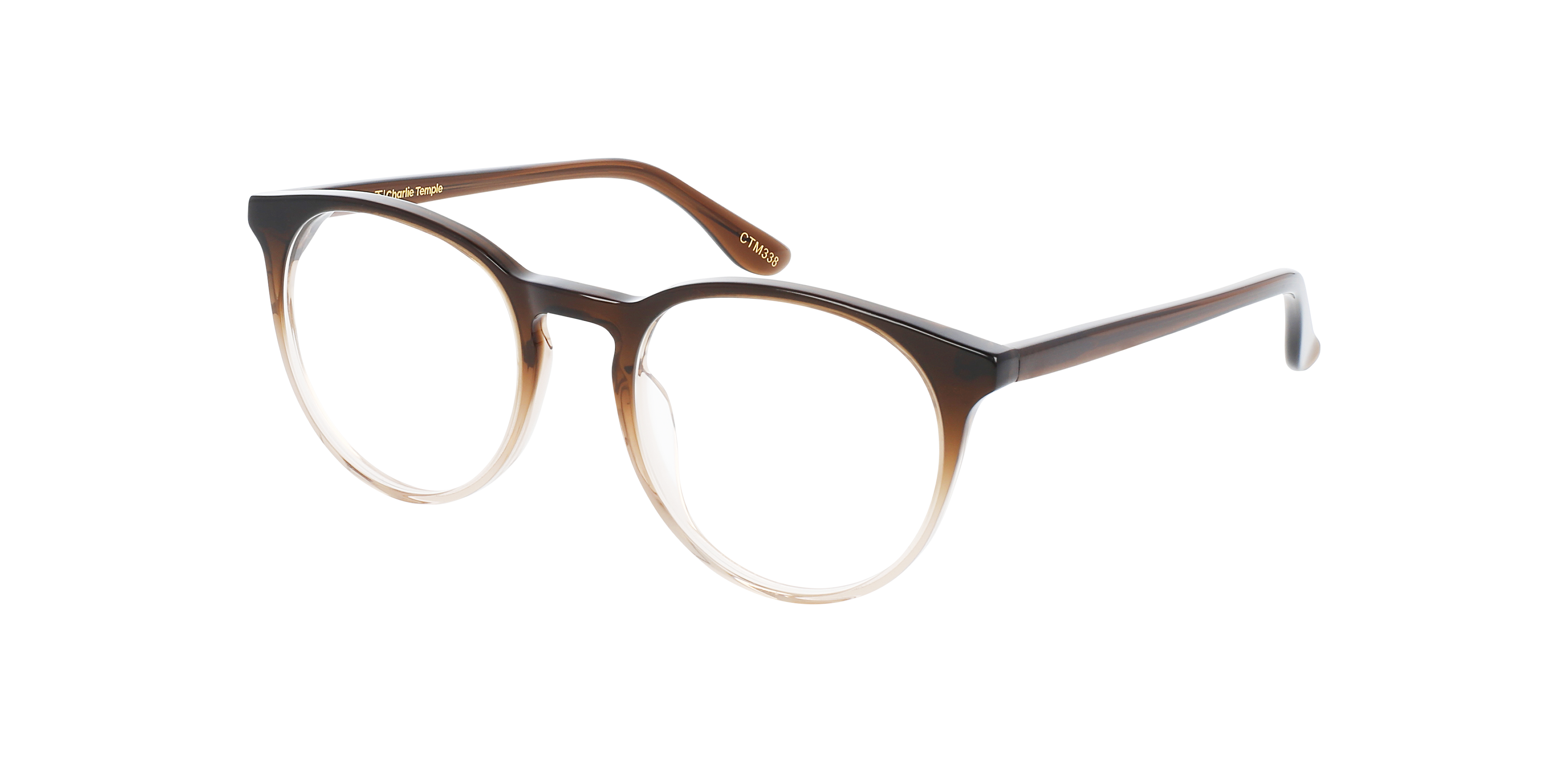 Grande Rotondo Espresso AcetaatEyeglass Frames van B24, Hoekweergave