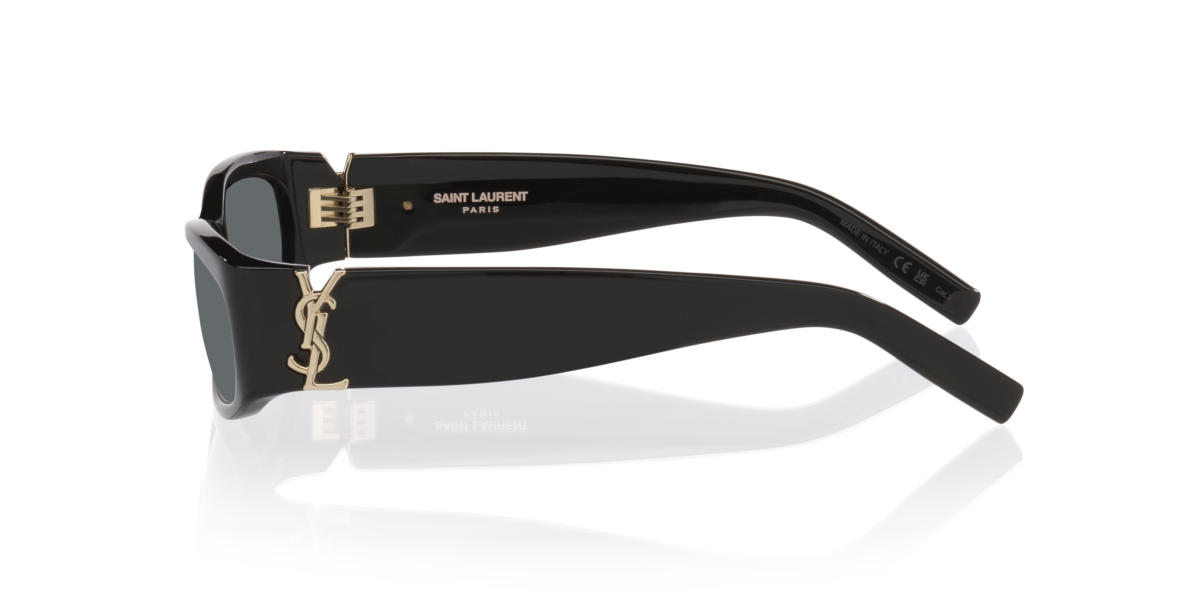 SLM152 Schwarz AcetatSunglass Frames von B24, Seitenansicht