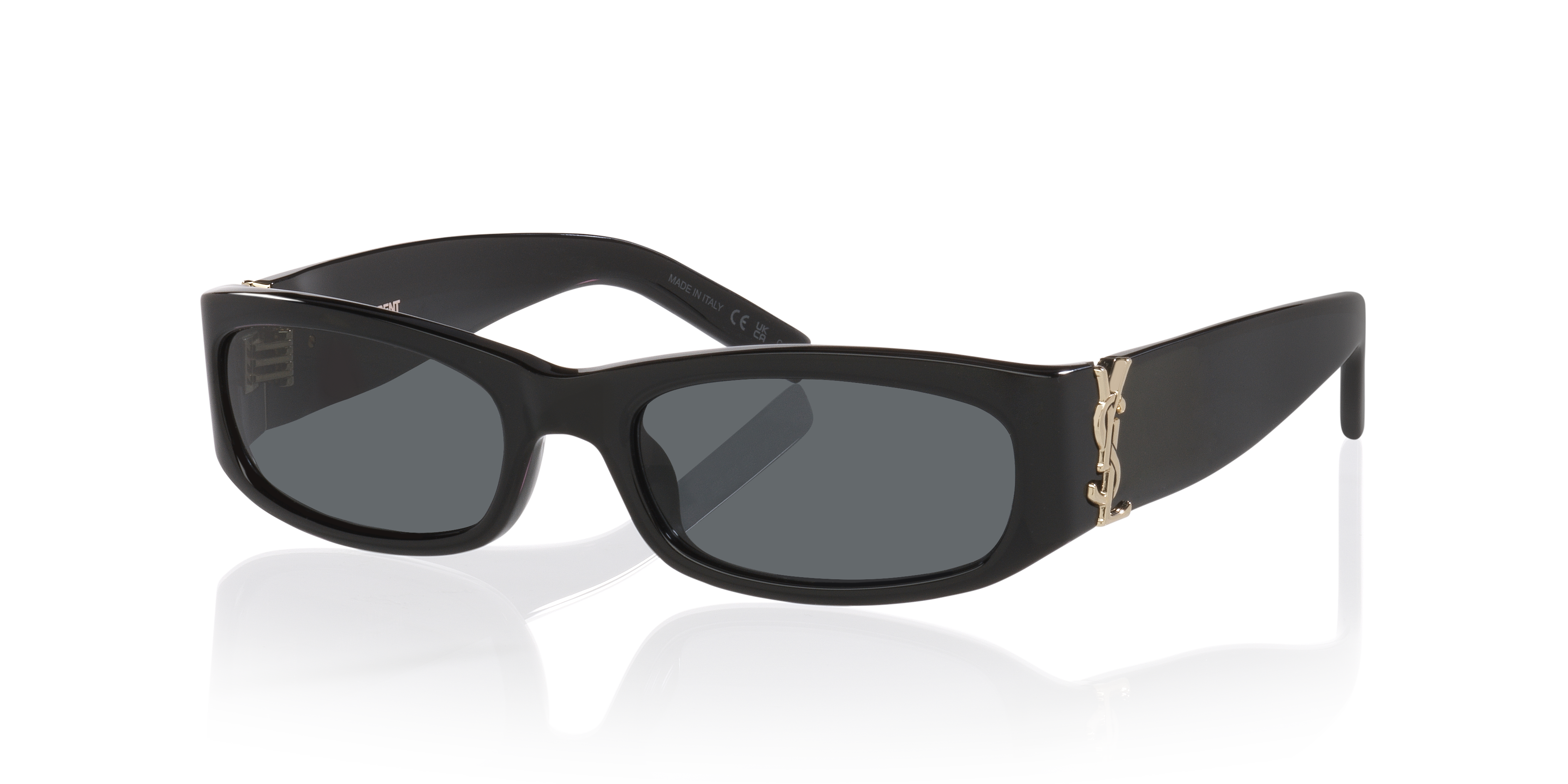 SLM152 Schwarz AcetatSunglass Frames von B24, Dreiviertelansicht