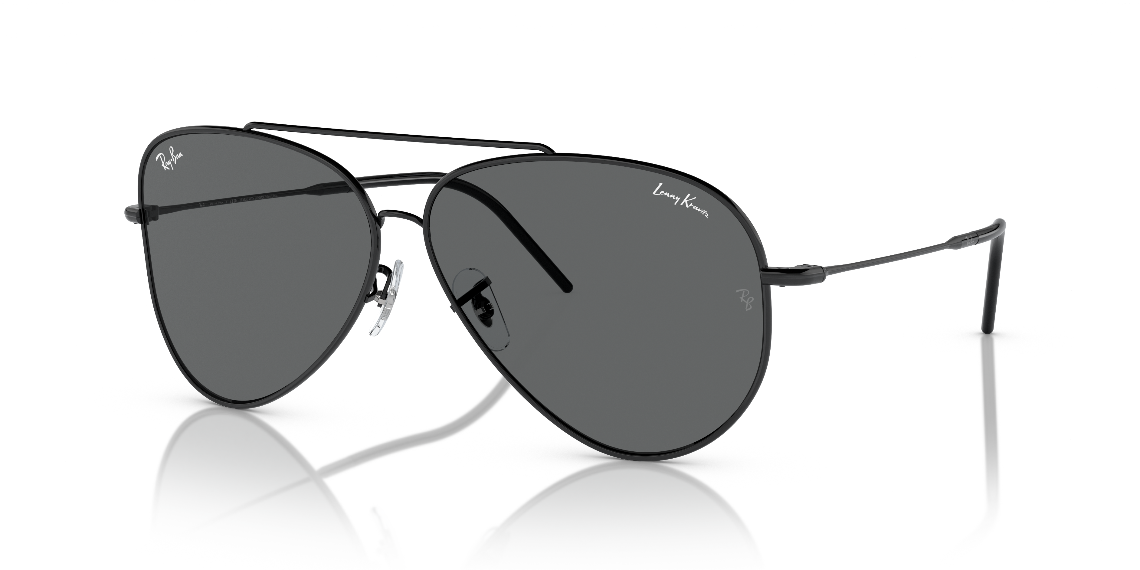 RBR0101S Zwart MetaalSunglass Frames van B24, Hoekweergave