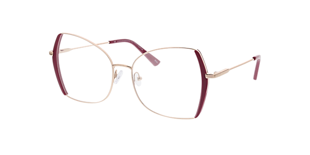 Cleo Roségold MetallEyeglass Frames von B24, Dreiviertelansicht