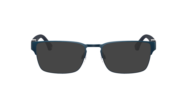 EA1027 Matt Blau MetallEyeglass Frames von B24, mit getönten Gläsern