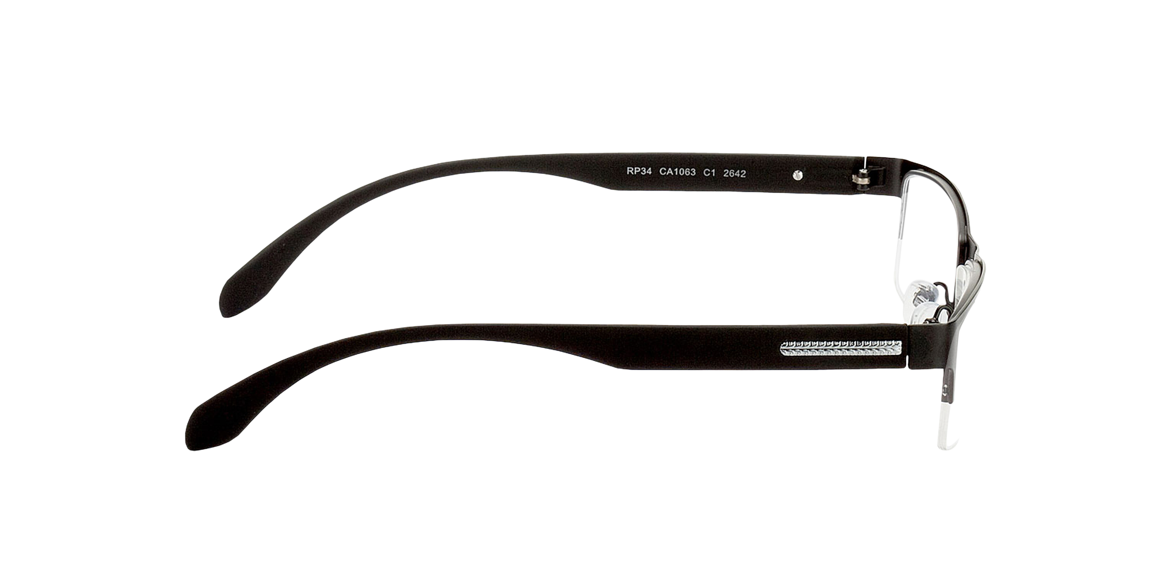 Stanley Schwarz MetallEyeglass Frames von B24, Seitenansicht