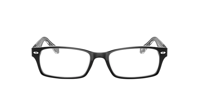 RB5206 Zwart op transparant AcetaatEyeglass Frames van B24, Vooraanzicht