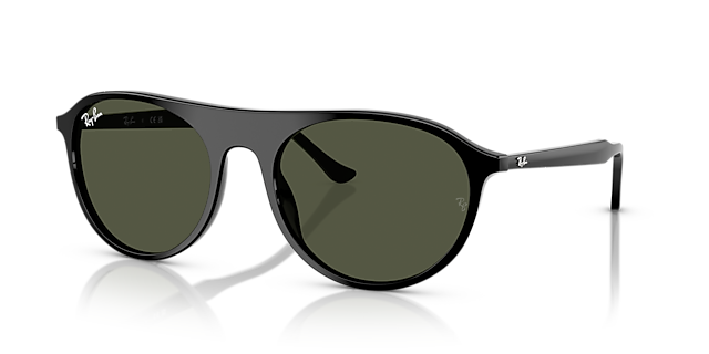 RB2215 Zwart AcetaatSunglass Frames van B24, Hoekweergave