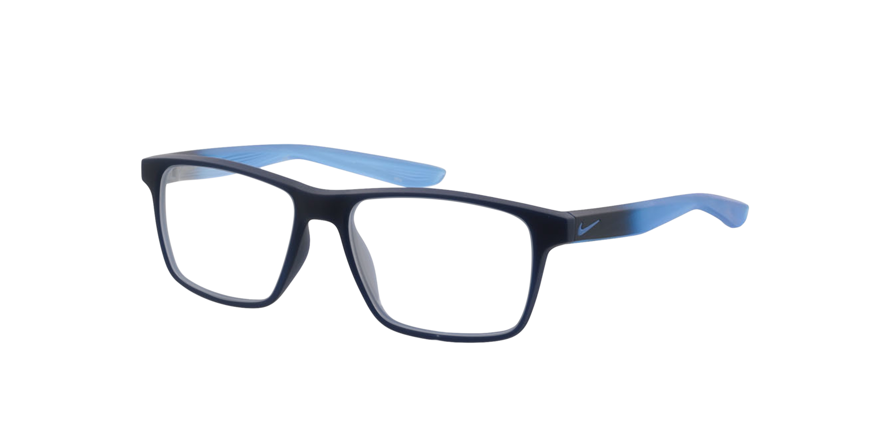 Nike 5002 Blauw Bruin KunststofEyeglass Frames van B24, Hoekweergave