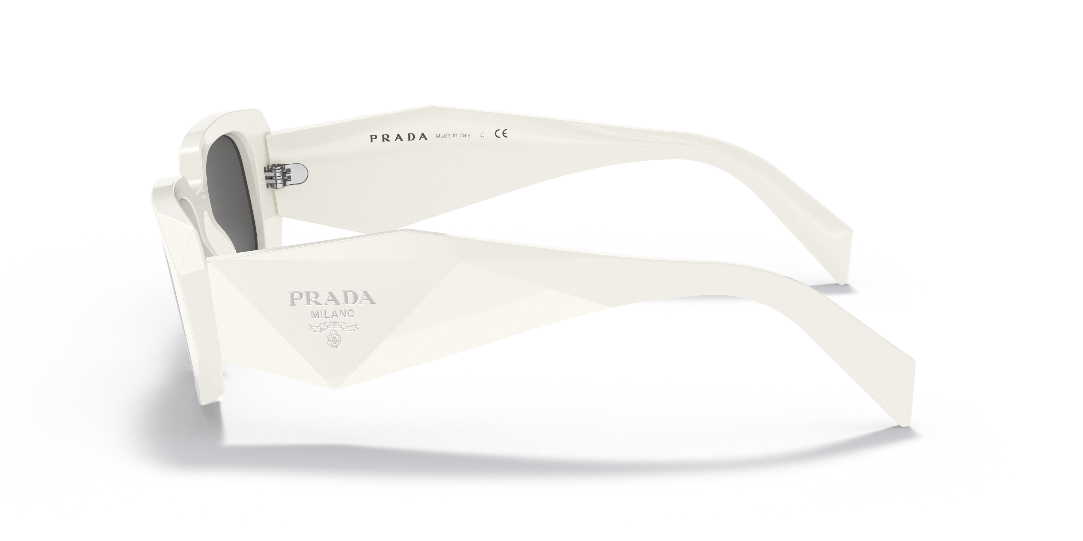 Prada 8056262083741 Rechthoek Transparant grijs Volle rand