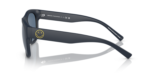 AX4128SU Matblauw KunststofSunglass Frames van B24, Zijaanzicht