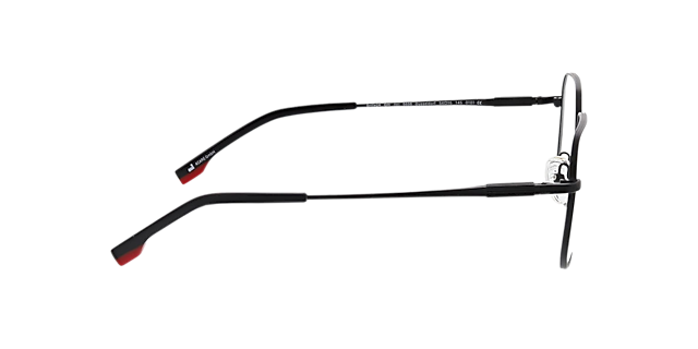 Düsseldorf Matzwart MetaalEyeglass Frames van B24, Zijaanzicht