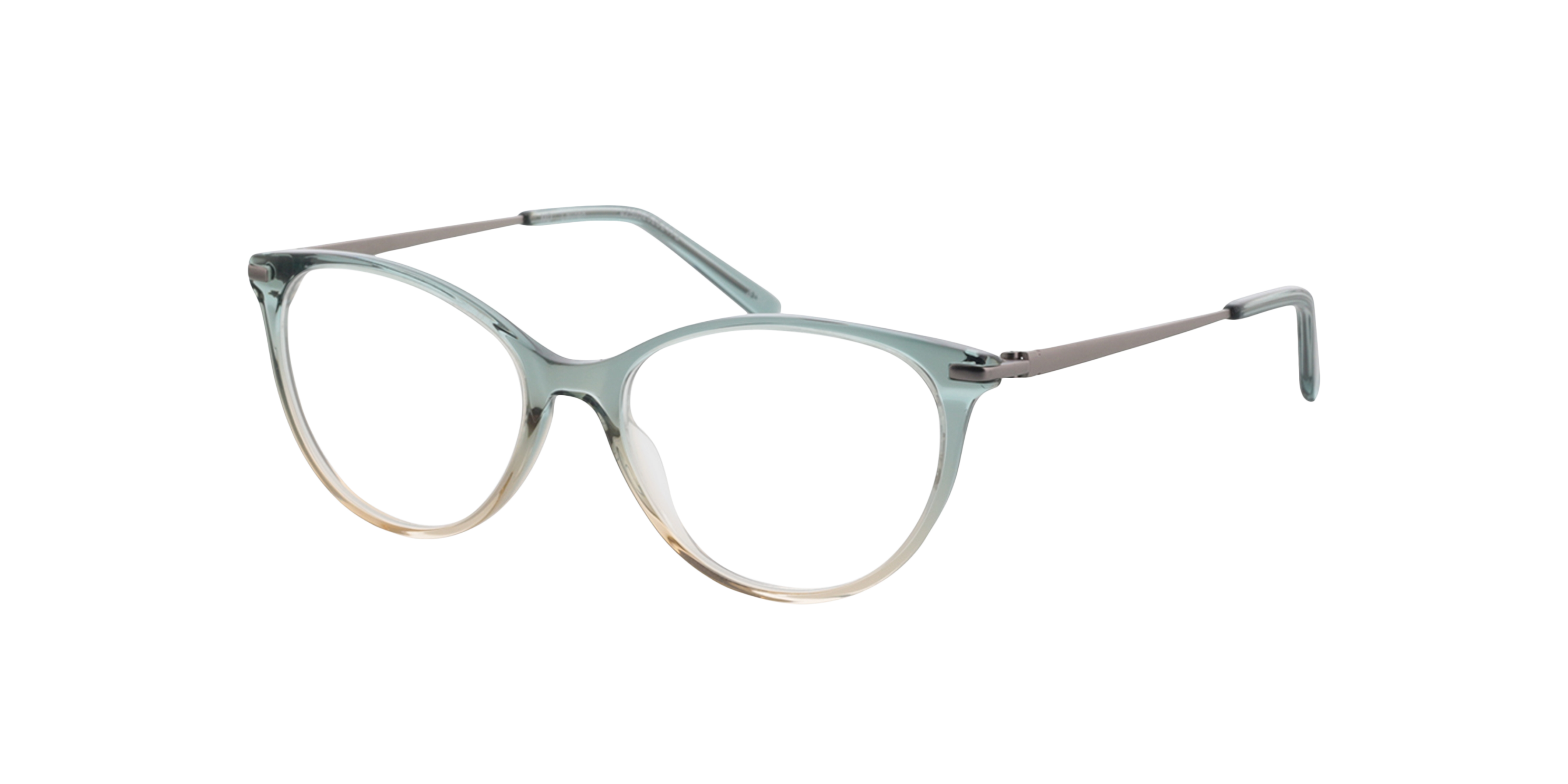 Lauren Gradiënt blauw  &  gunmetal  &  blauw AcetaatEyeglass Frames van B24, Hoekweergave