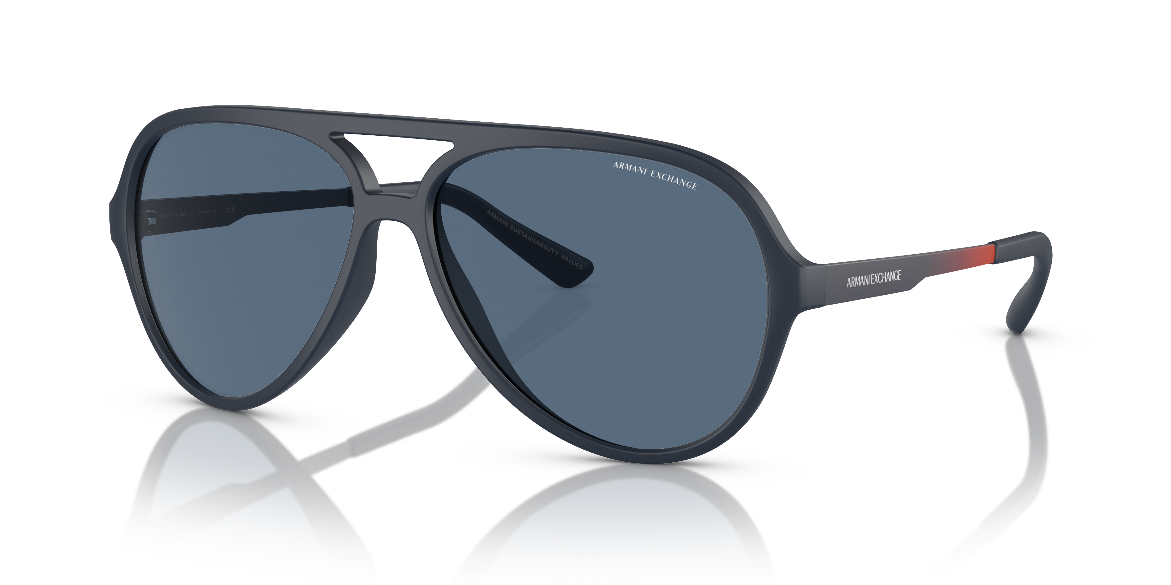 AX4133S Matblauw KunststofSunglass Frames van B24, Hoekweergave