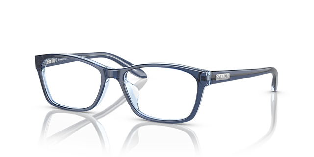RA7039 Opal Blue On Light Opal Blue AcetaatEyeglass Frames van B24, Hoekweergave