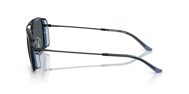 EA2162 Matzwart MetaalSunglass Frames van B24, Zijaanzicht