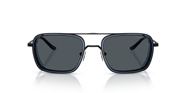 EA2162 Matzwart MetaalSunglass Frames van B24, Vooraanzicht